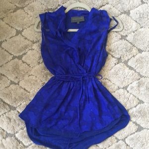 Deep blue blouse with cami